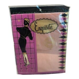 Vtg Exquisite Seam free First Quality 400 Needle Stockings  Beige 9 Micro mesh